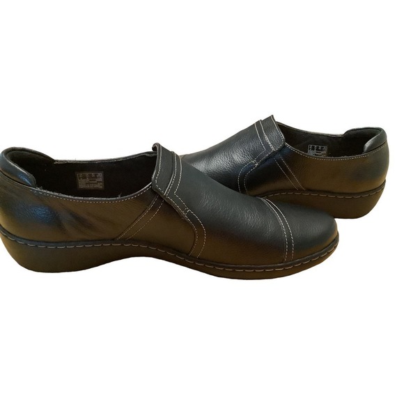 CLARKS COLLECTION ULTIMATE COMFORT WOMEN’S CORA BLACK LEATHER SHOES 12M NWOB - Picture 7 of 9